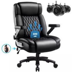 Vitesse Big and Tall Office Chair with Adjustable 5D Flip Arms＆Lumbar Support, Heavy Duty