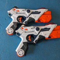 Nerf LaserOps Pro Alpha-point laser guns 