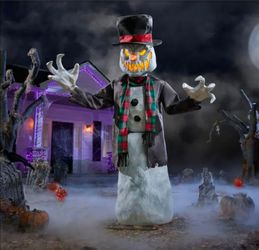 Animated Halloween Evil Snowman Decoration