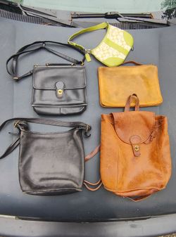 Vtg Coach Authentic designer Leather 👜 bags hobo canvas brown black (12) total bags