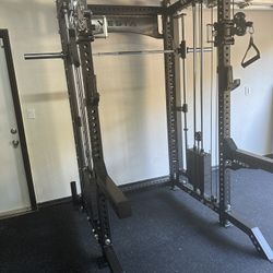 Vesta Fitness PRO SERIES Ultimate Half Rack Functional Trainer w/Smith Machine Bar | 320lb Stack | Gym Equipment | Fitness | Commercial | Squat Rack 