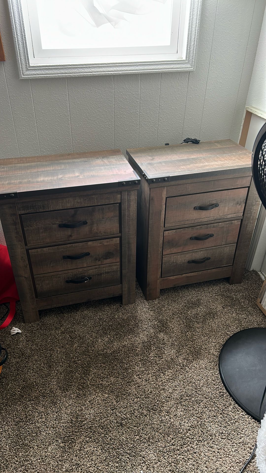 Two wooden nightstand brand new never use them