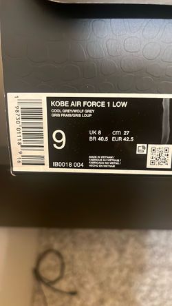 Kobe Bryant x Nike Air Force 1 Low "Cool Grey".
