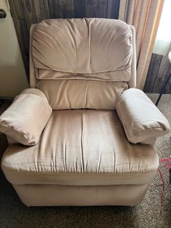 Large white recliner