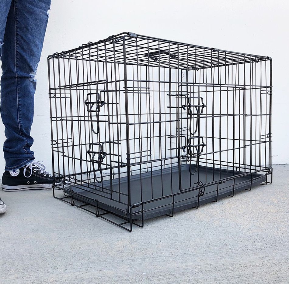 Brand New $35 Folding 30” Dog Cage 2-Door Folding Pet Crate Kennel w/ Tray 30”x18”x20”