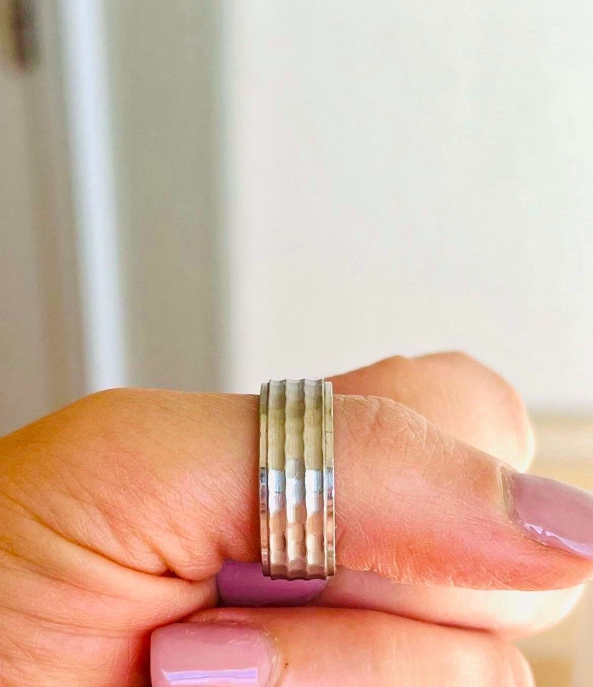 Stainless Steel Zeles Wedding Band Size 8