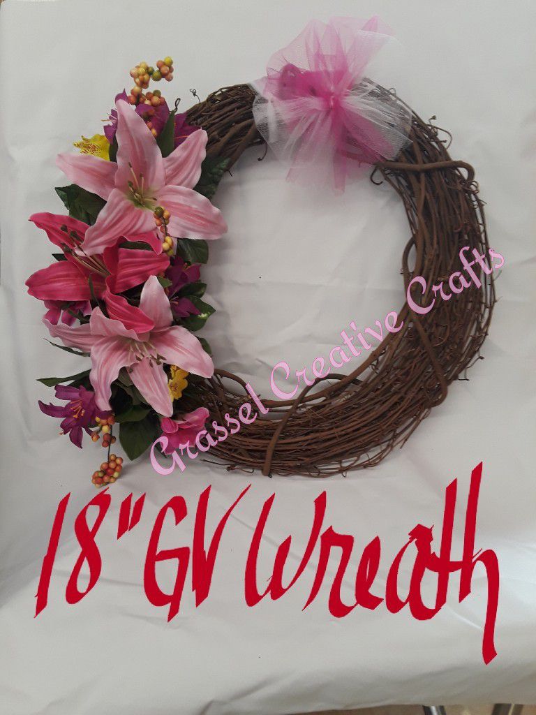 Handmade 18" Grape Vine Wreath