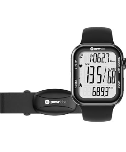 Powr Labs Chest Strap Heart Rate Monitor amp Sportswatch for Tracking Exercise, Heart Rate, Steps Sports Watch HRM with PedometerPowr Labs Chest Stra