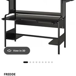 FREDDE Gaming Desk Black