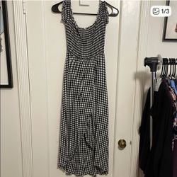 Hollister, Black And White Checkered Dress… Size S