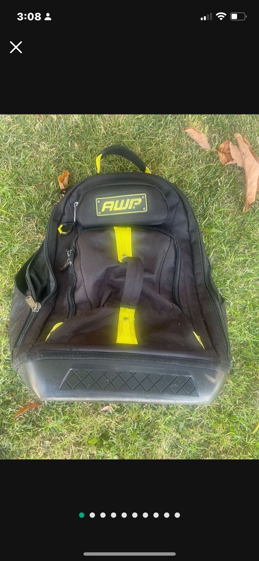 AWP HP backpack with multi compartment rubber bottom