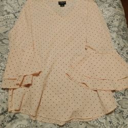 Light Pink Polka Dot Blouse