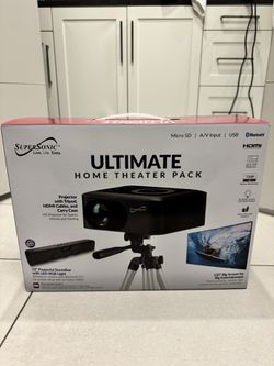 Supersonic Ultimate Soundbar Projector Combo with Bluetooth and RGB LED Lights