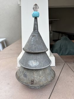 Vintage Metal Funnel Christmas Tree