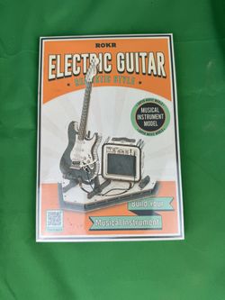 ROKR Toy Guitar DIY Kit,STEM Projects for Kids 8-12,Model Kits for Adults,3D Wooden Puzzles for Adults and Kids