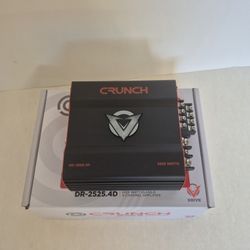CRUNCH 2525 WATTS 4 CHANNEL BUILT IN CROSSOVER CAR AMPLIFIER