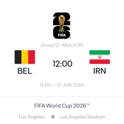 Belgium Vs Iran World Cup Match
