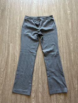 Express Women's Grey Plaid Straight Leg Work Pants