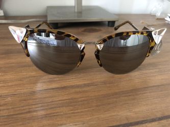 Mirrored, Brown Glasses, Leopard pattern frame