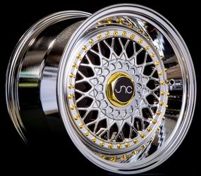 JNC004S Platinum Gold Rivets Wheels - 15"-18"