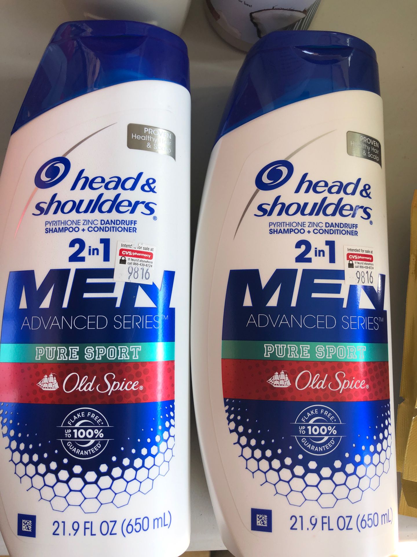 Head and shoulders with old spice