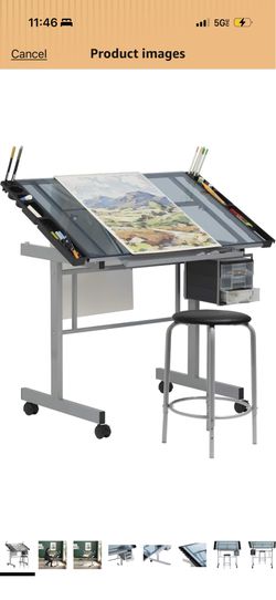 Glass Top Amazon Art Desk