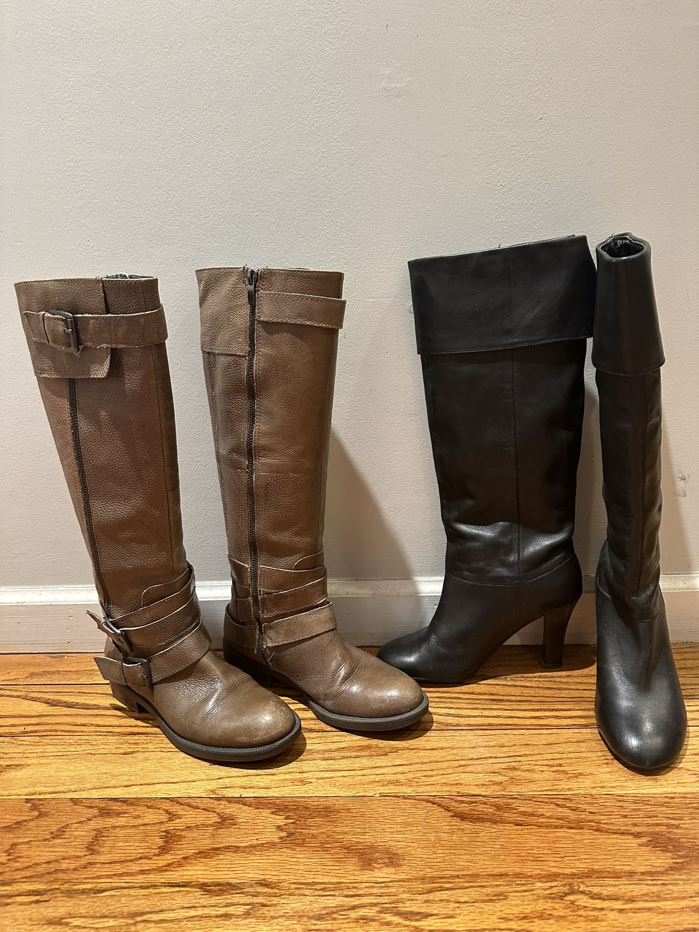 3 Pairs Of Leather Boots