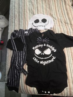 Costume jack skeleton baby