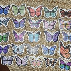 25 Butterfly Stickers 