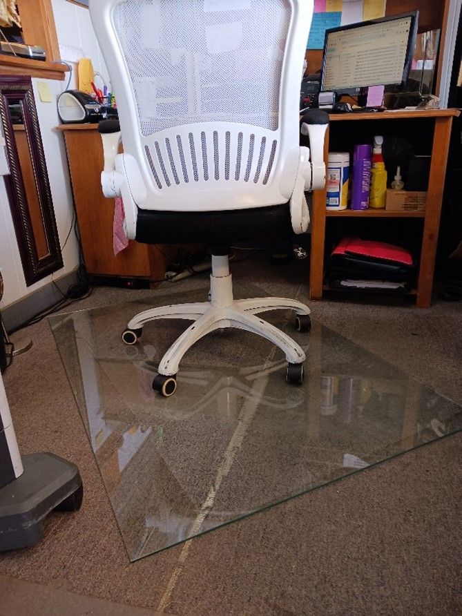 Tempered GLASS Desk Chair Matt