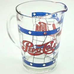 1970's Pepsi-cola Vintage Raised Stain Glass Pitcher (vintage)