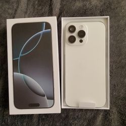 iphone 16 Pro Max, White Titanium, 1TB + AirPods Gen 2 