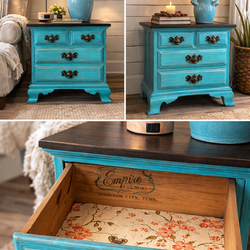 💙 Farmhouse Turquoise Nightstand / Accent Dresser 💙