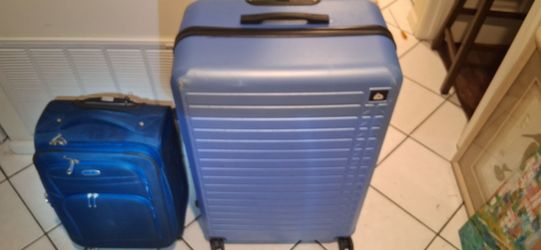 ($99 for both) x1 large check-in tote dolly luggage bag x1 small carry-on 👍 travel suitcase