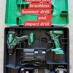 Metabo Drill Set $160.00 Brushless New 