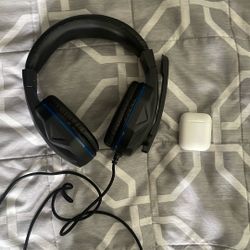 Both Used Air Pod 2nd  Generation Charging Case And Steelplay HP41 Wired Gaming Headset 