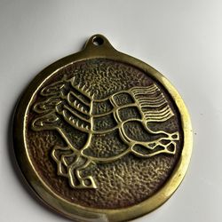 Rare Korean "Mapae" Royal Horse Medallion – Vintage Brass