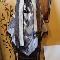 Vintage Wool Unisex Poncho 