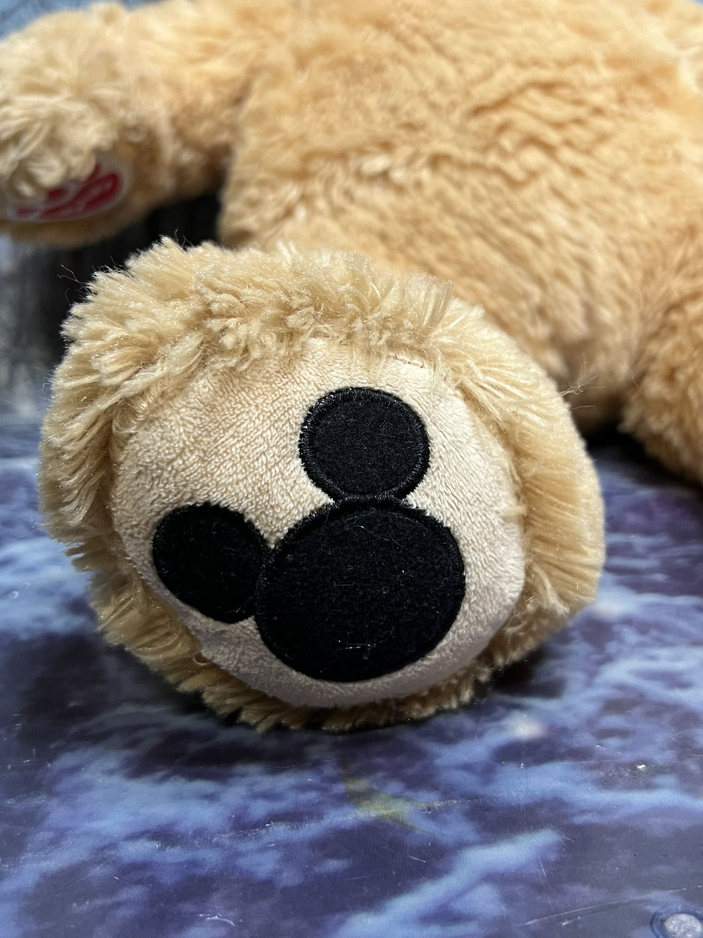 Rare Build A Bear Downtown Disney Hidden Mickey Bear stuffed animal plushie doll