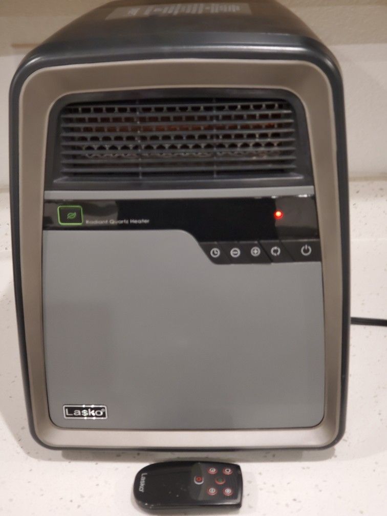 Infrared Quartz 1500-Watt Electric Portable Space Heater with Remote Control and Cool-Touch Housing by Lasko