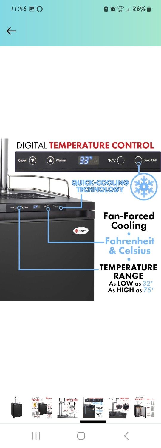 Dual Tap Kegco Kegerator