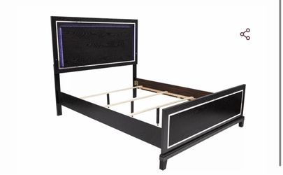 King size Bed Frame with LED Headboard