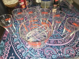 Juego De Vasos COCACOLA Con Tazon Para Hielo $40