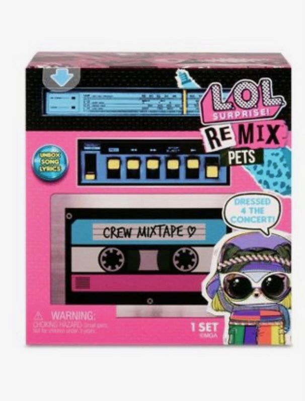 NEW L.O.L. Surprise! Remix Pets – 9 Surprises with Real Hair & Surprise Song Lyrics $10