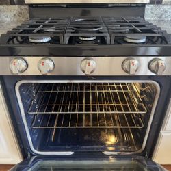 Samsung 5‑burner freestanding gas range