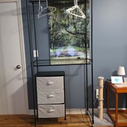 Portable Clothing Rack And Drawers