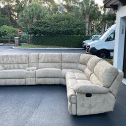 Couch/Sofa Sectional - Manual Recliner - Microfiber - Delivery Available 🚛