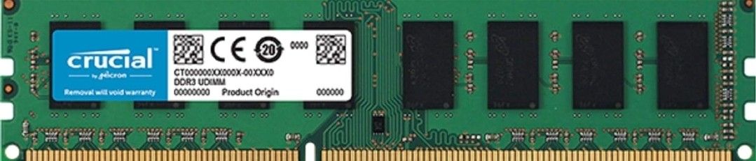 Crucial RAM 8GB DDR3 1600 MHz CL11 Desktop Memory CT102464BD160B