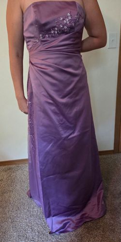 Strapless Formal Gown with Floral Beading
