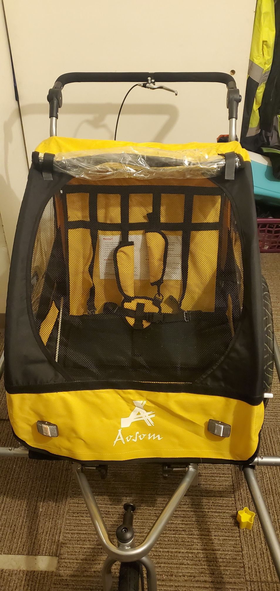 Aosome 2 in 1 kid bike trailer and Jogger stroller